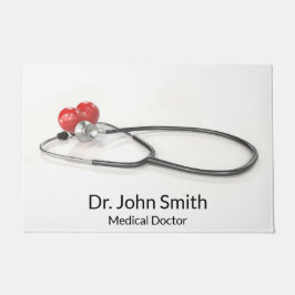 Stethoscope with Heart | Medical Care & Healthcare ドアマット