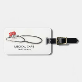 Stethoscope with Heart | Medical Care & Healthcare ラゲッジタグ