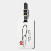 Stethoscope with Heart | Medical Care & Healthcare ラゲッジタグ (正面縦)