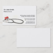 Stethoscope with Heart | Medical Care & Healthcare 名刺 (正面/裏面)