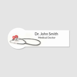Stethoscope with Heart | Medical Care & Healthcare 名札