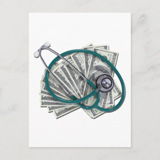 StethoscopeMoney061612.png ポストカード (正面)