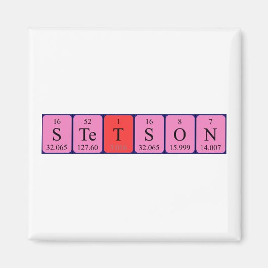 Stetson周期表名磁石 マグネット (正面)