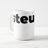 Steups Mug - Black コーヒーマグカップ (正面左)