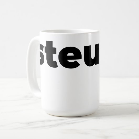 Steups Mug - Black コーヒーマグカップ (正面左)