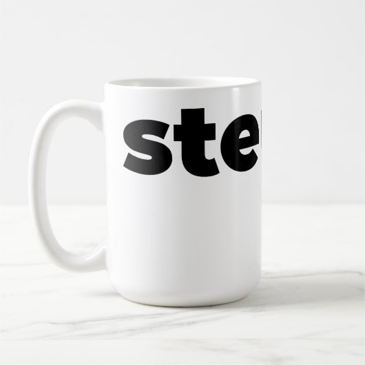Steups Mug - Black コーヒーマグカップ (左)