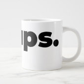 Steups Mug - Black ジャンボコーヒーマグカップ (右)