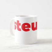 Steups Mug - Red コーヒーマグカップ (正面左)