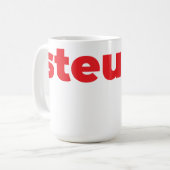Steups Mug - Red コーヒーマグカップ (正面左)