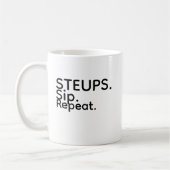 Steups Sip Repeat Mug コーヒーマグカップ (左)