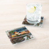 Stevan Dohanos著冬の掲示板ペインター ガラスコースター (アングル)