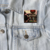 Stevan Dohanos著列車のヤードの花園 缶バッジ (インサイチュ)