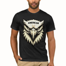 Steve Eagleの頭カスタムのアメリカTシャツ