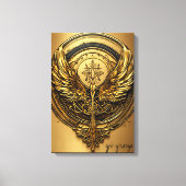 「Steve Eagle Spirit - はっきりした & T威厳のある-Shirt Des キャンバスプリント (正面)