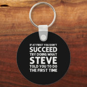 Steve Gift Name D Birthday Funny Christ キーホルダー (正面)
