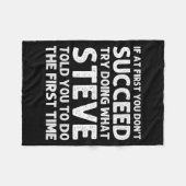 Steve Gift Name D Birthday Funny Christ フリースブランケット (正面(横))