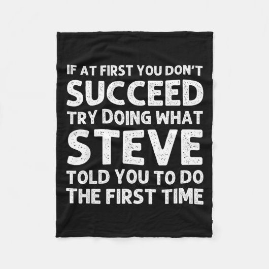 Steve Gift Name D Birthday Funny Christ フリースブランケット (正面)