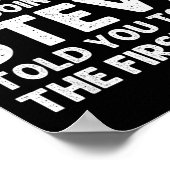 Steve Gift Name D Birthday Funny Christ  ポスター (角)