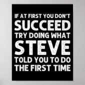 Steve Gift Name D Birthday Funny Christ  ポスター (正面)