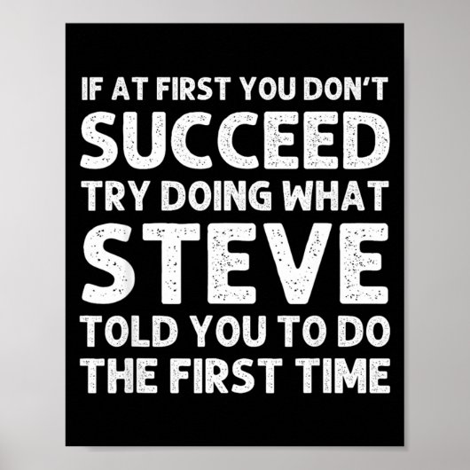 Steve Gift Name D Birthday Funny Christ  ポスター (正面)