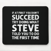 Steve Gift Name D Birthday Funny Christ  マウスパッド (正面)