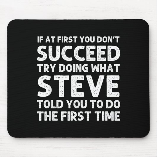 Steve Gift Name D Birthday Funny Christ マウスパッド (正面)