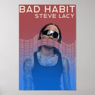 Steve lacy poster bad habit  ポスター