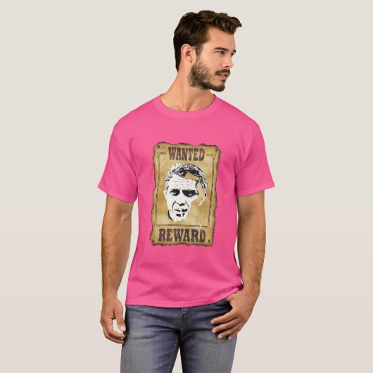 steve mac queen wanted tシャツ (正面フル)
