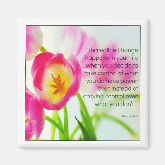 Steve Maraboli引用文「Change」について マグネット (正面)