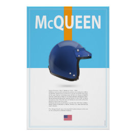 Steve McQueen Helmet ポスター