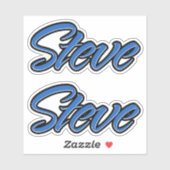 Steve Name blue Aufkleber Sticker Stickerset シール (シート)