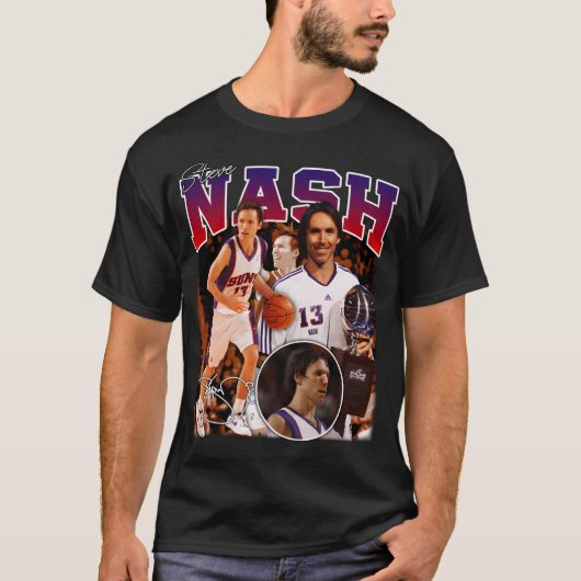 Steve Nash Phoenix Basketball Legend Mvp  Signatur Tシャツ (正面)