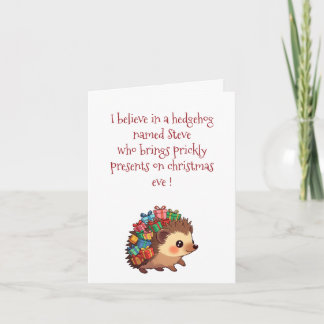Steve the Hedgehog – Funny Atheist christmas card シーズンカード