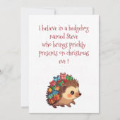 Steve the Hedgehog – Funny Atheist christmas card シーズンカード (正面)