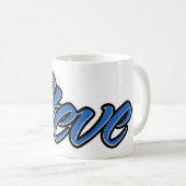 Steve Vorname Name blue Tasse Kaffeetasse コーヒーマグカップ (正面右)