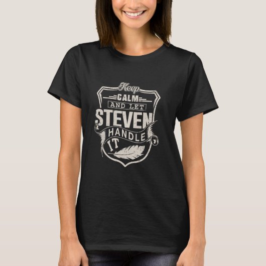 Steven First Name Shirt Steven Name誕生日 Tシャツ (正面)