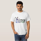 Steven Nameロゴ、 Tシャツ (正面フル)