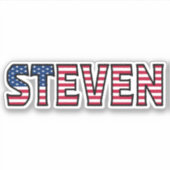 Steven Name Vorname USA Sticker Stickerset シール (正面)