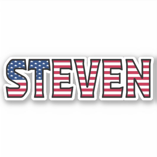 Steven Name Vorname USA Sticker Stickerset シール (正面)