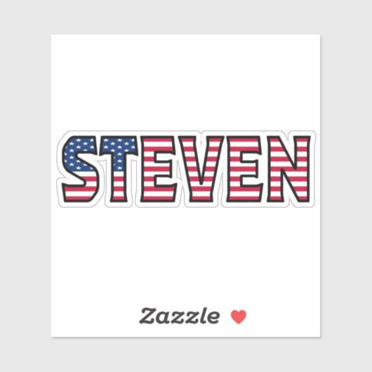 Steven Name Vorname USA Sticker Stickerset シール (シート)