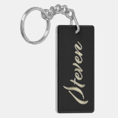 Steven Name whitegold Schlüsselanhänger Anhänger キーホルダー (正面左)