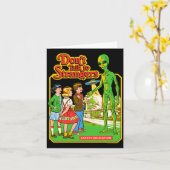 Steven Rhodes Don't Talk To Strangers Alien Retro カード (黄色い花)