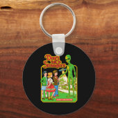 Steven Rhodes Don't Talk To Strangers Alien Retro  キーホルダー (正面)