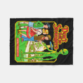 Steven Rhodes Don't Talk To Strangers Alien Retro  フリースブランケット (正面(横))