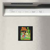 Steven Rhodes Don't Talk To Strangers Alien Retro  マグネット (インサイチュ (食洗機))