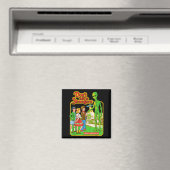 Steven Rhodes Don't Talk To Strangers Alien Retro  マグネット (インサイチュ (食洗機))