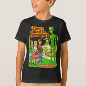 Steven Rhodes Don't Talk To Strangers Alien Retro Tシャツ (正面)