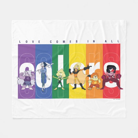 Steven Universe – 全来色の愛 フリースブランケット (正面(横))