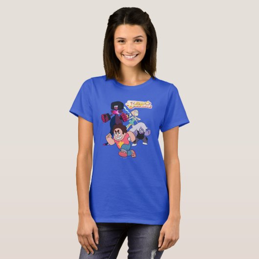 Steven Universe | Crystal Gem Group Action Tシャツ (正面フル)