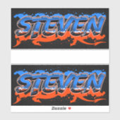 Steven Vorname Name Graffiti Aufkleber Sticker シール (シート)